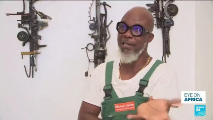 Amid export ban, Benin artist turns scrap metal into prized sculptures