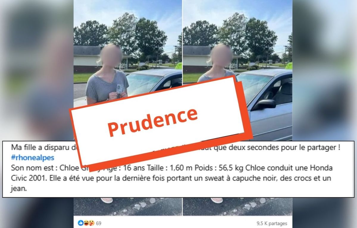 Arnaques : Gare à cette fausse alerte sur la disparition de « Chloé G. » virale sur Facebook