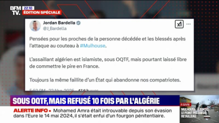 Attaque "terroriste" à Mulhouse: sous OQTF, l'expulsion du suspect a été refusée à dix reprises par l'Algérie