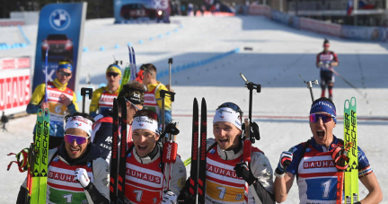 Biathlon : les relayeurs et relayeuses tricolores remportent la Coupe du monde