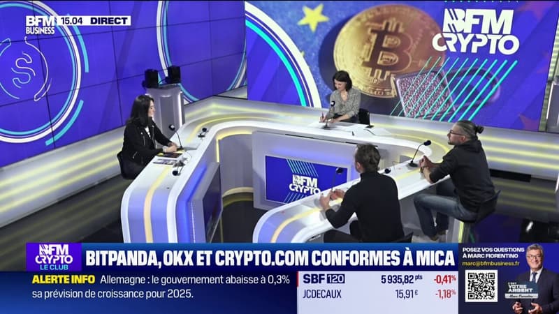 Bitpanda, OKX et crypto. com conformes à Mica