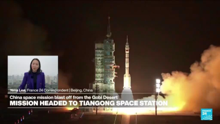 China sends three astronauts on space mission to further hopes of landing on moon