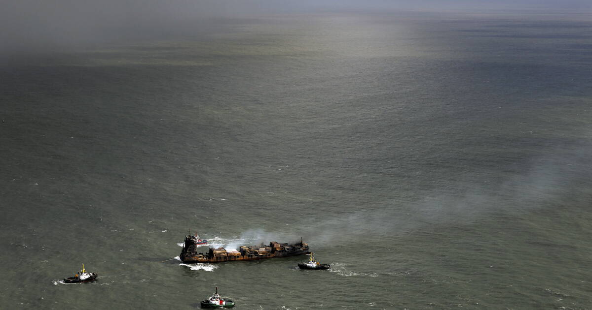 Collision de deux navires en mer du Nord : «Il faut s’attendre à une pollution plus atmosphérique que marine»