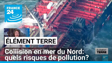 Collision en mer du Nord: quels risques de pollution? • FRANCE 24