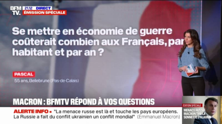 Combien ça coûterait aux Français, par habitant et par an, de se mettre en économie de guerre? BFMTV répond à vos questions