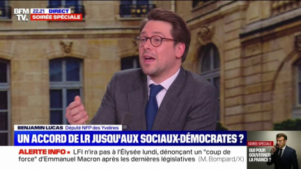 Consultations d'Emmanuel Macron: "Je trouve dommage que le président de la République se comporte en petit politicien", affirme Benjamin Lucas (député "Écologiste et social")