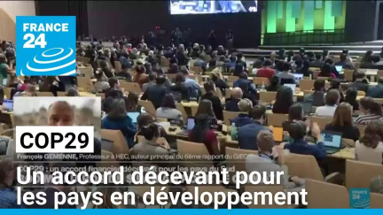 COP29 : 300 milliards de dollars par an pour le climat, un accord décevant • FRANCE 24