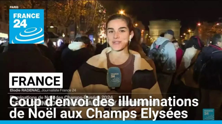 Coup d'envoi des illuminations de Noël aux Champs Elysées 2024 • FRANCE 24