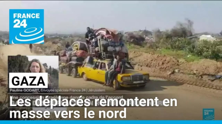 Des milliers de déplacés regagnent le nord de la bande de Gaza • FRANCE 24