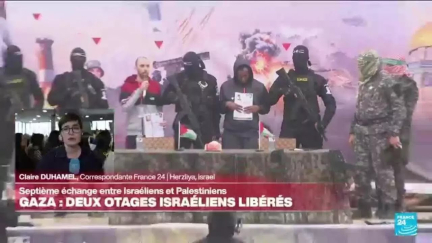 Deux otages israéliens remis par le Hamas à la Croix-Rouge à Rafah • FRANCE 24