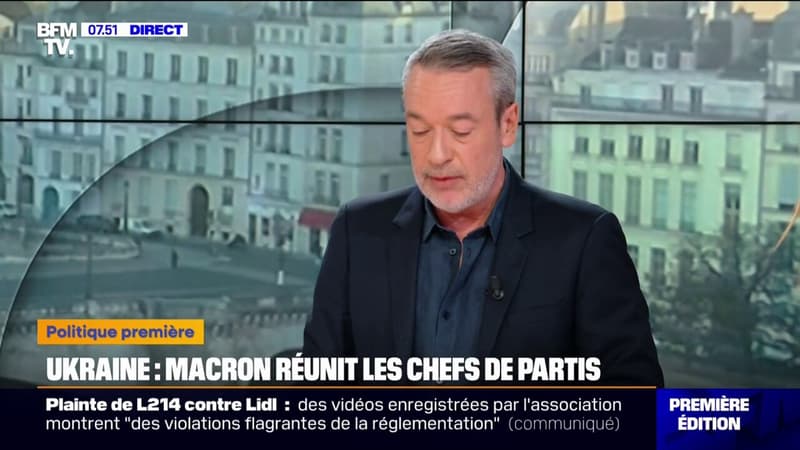 ÉDITO - "Jordan Bardella a choisi son camp puisqu'il s'est envolé pour Washington": Emmanuel Macron réunit les présidents de partis pour évoquer la situation en Ukraine