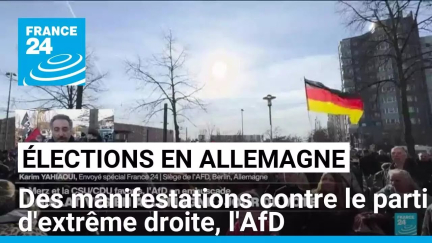 Élections en Allemagne : des manifestations contre le parti d'extrême droite, l'AfD • FRANCE 24