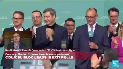 Elections in Germany: CDU-CSU bloc leads in exit polls