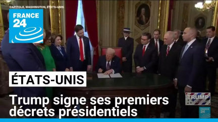 États-Unis : Donald Trump signe ses premiers décrets présidentiels depuis le Capitole