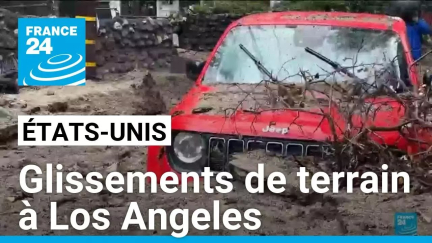 États-Unis: glissements de terrain à Los Angeles suite à une tempête • FRANCE 24