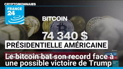 Etats-Unis : le bitcoin bat son record face à une possible victoire de Trump • FRANCE 24