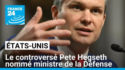 États-Unis : le controversé Pete Hegseth, nommé ministre de la Défense • FRANCE 24