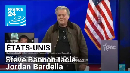 États-Unis : Steve Bannon tacle Jordan Bardella après l'annulation de son discours • FRANCE 24