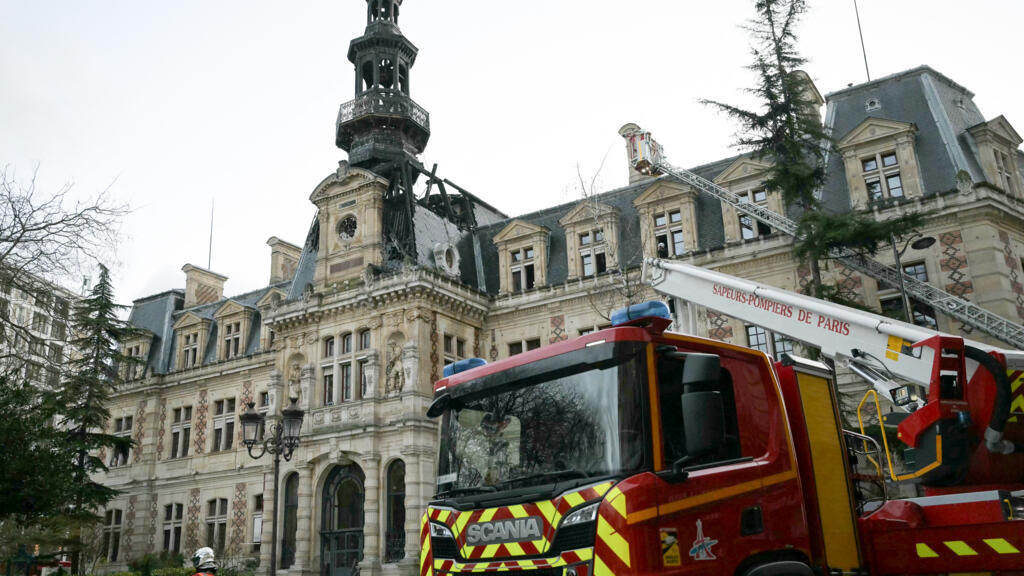 Fire ravages Paris district town hall, leaving spire 'in danger of collapsing'