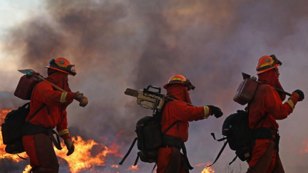 Firefighters slow spread of fire north of LA, while new fires erupt in Southern California