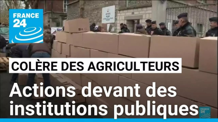 France : des centaines d'agriculteurs manifestent devant des institutions publiques • FRANCE 24