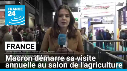 France : Emmanuel Macron démarre sa déambulation annuelle au salon de l'agriculture • FRANCE 24