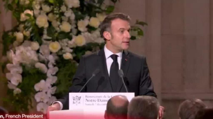 France's Emmanuel Macron's speech at the reopening ceremony of Notre-Dame Cathedral