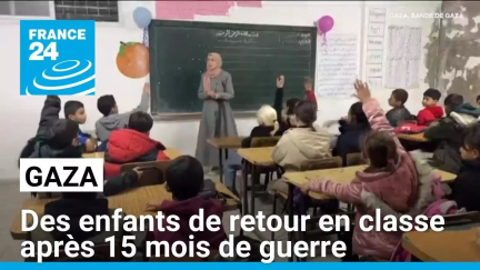 Gaza : des enfants de retour en classe après quinze mois de guerre • FRANCE 24