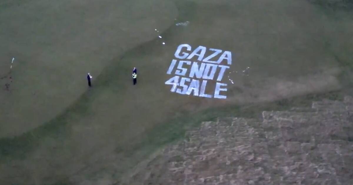 «Gaza n’est pas à vendre» : un golf écossais appartenant à Trump vandalisé par des militants propalestiniens