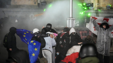 Georgia police use water cannon, tear gas to disperse pro-EU protesters outside parliament