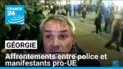 Géorgie : affrontements entre police et manifestants pro-UE • FRANCE 24