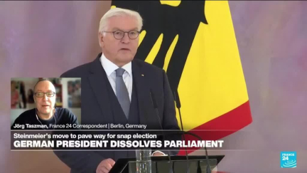 Germany's president dissolves parliament, sets national election for Feb. 23