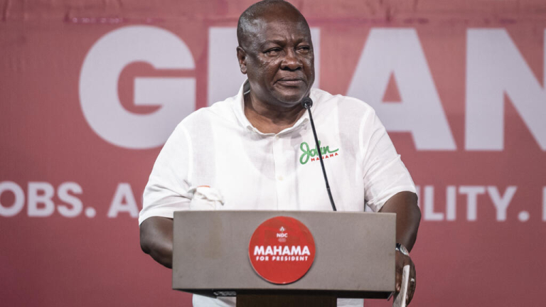 Ghana opposition candidate John Mahama wins presidential election