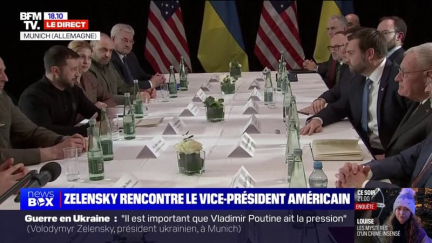 Guerre en Ukraine: les images d'un échange entre le vice-président américain, J.D. Vance, et Volodymyr Zelensky à Munich