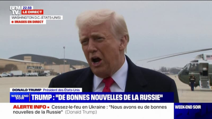 Guerre en Ukraine: "Nous avons eu de bonnes nouvelles de la Russie", affirme Donald Trump