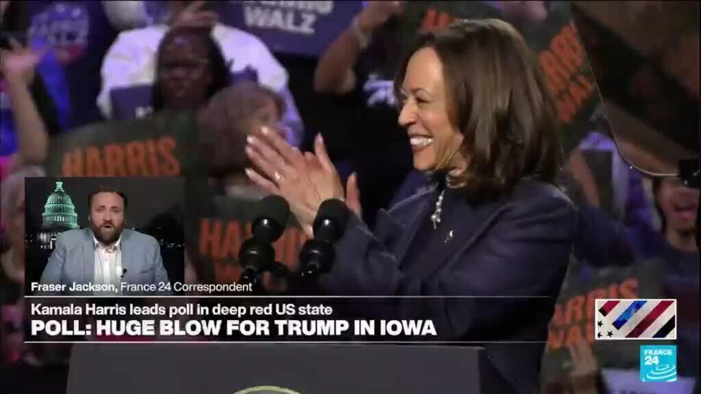 Harris tops Trump in latest Iowa poll, marking turnaround