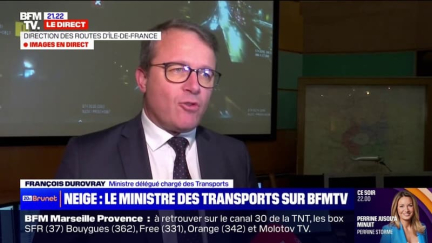 Île-de-France: "Les véhicules pourront circuler normalement" ce vendredi matin, "à l'exception des poids lourds sur la N118", indique le ministre délégué chargé des Transports