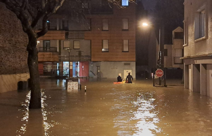 Inondations : Évacuations de rues à Rennes face à la tempête Herminia