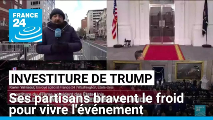 Investiture de Donald Trump : ses partisans bravent le froid pour vivre l'événement • FRANCE 24