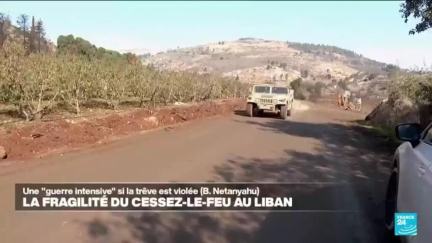 Israël et le Hezbollah s'accusent mutuellement de violer le cessez-le-feu • FRANCE 24