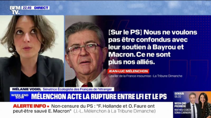 Jean-Luc Mélenchon ou François Hollande: pour Mélanie Vogel, sénatrice écologiste, "aucune de ces deux options n'est une solution" pour la gauche à la présidentielle de 2027