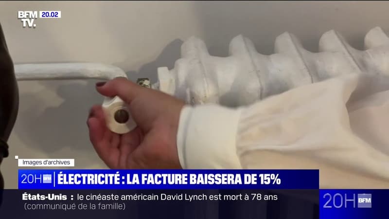 La facture d'électricité va baisser de 15% pour 24 millions de foyers au 1er février prochain