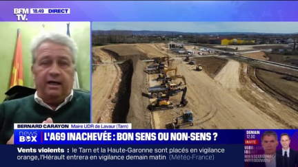 "Le cri d'un terroir qui ne veut pas mourir": Bernard Carayon, maire UDI de Lavaur, dans le Tarn, réagit à la manifestation pour la reprise des travaux de l'A69