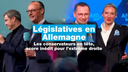 Législatives en Allemagne : les conservateurs en tête, score inédit pour l'extrême droite