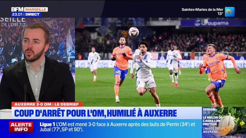 Ligue 1: l'OM humilié 3-0 face à Auxerre