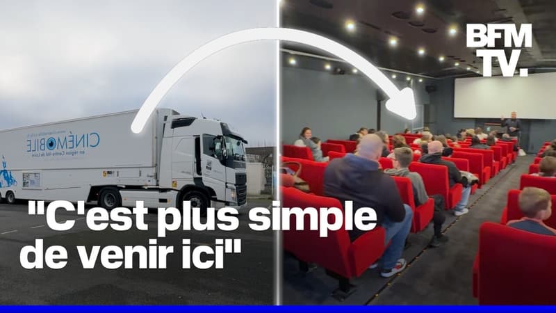 Loiret: une journée dans l'unique camion-cinéma de France