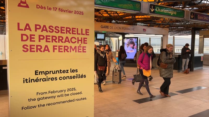 Lyon: la transformation de Perrache débute, la passerelle fermée pour démolition