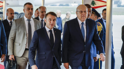 Macron visits Lebanon to show 'full support' for its new leadership