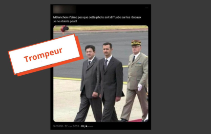 Mélenchon, proche de Bachar Al-Assad ? Non, cette photo n’en est pas la preuve