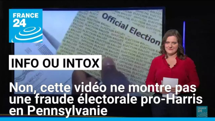 Non, cette vidéo ne montre pas une fraude électorale en Pennsylvanie • FRANCE 24